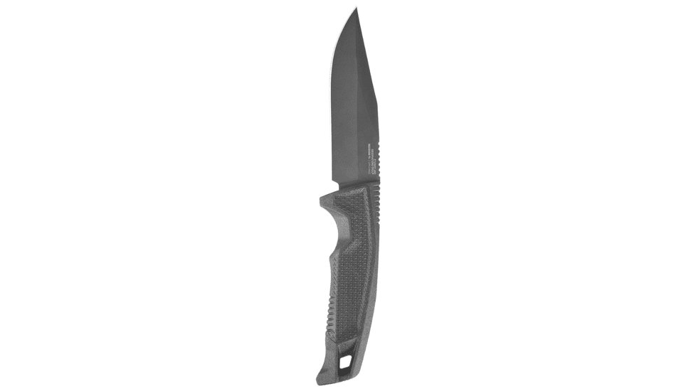 SOG Specialty Knives &amp; Tools Recondo FX Fixed Blade Knives, 4.6in, Straight Edge, CRYO 440C Steel, Spear Point, Black, GRN / TPU Handle, Black, SOG-17-22-01-57