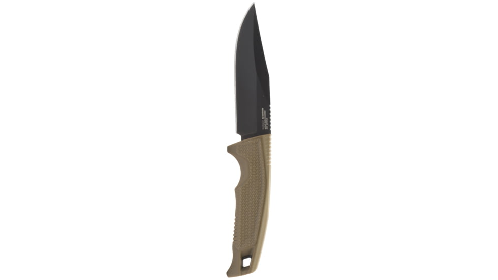 SOG Specialty Knives &amp; Tools Recondo FX Fixed Blade Knives, 4.6in, Straight Edge, CRYO 440C Steel, Spear Point, FDE, GRN / TPU Handle, Black, SOG-17-22-03-57