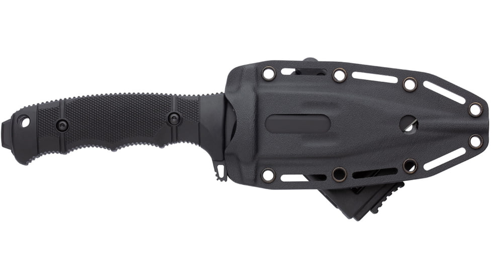 SOG Specialty Knives &amp; Tools SEAL FX Tanto Fixed Blade Knife, 4.3in, CPM S35VN Blade, Tanto, Black, 30% GRN Handle, SOG-17-21-02-57