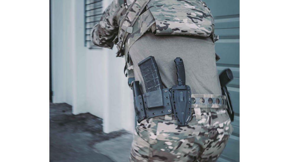 SOG Specialty Knives &amp; Tools SEAL FX Tanto Fixed Blade Knife, 4.3in, CPM S35VN Blade, Tanto, Black, 30% GRN Handle, SOG-17-21-02-57