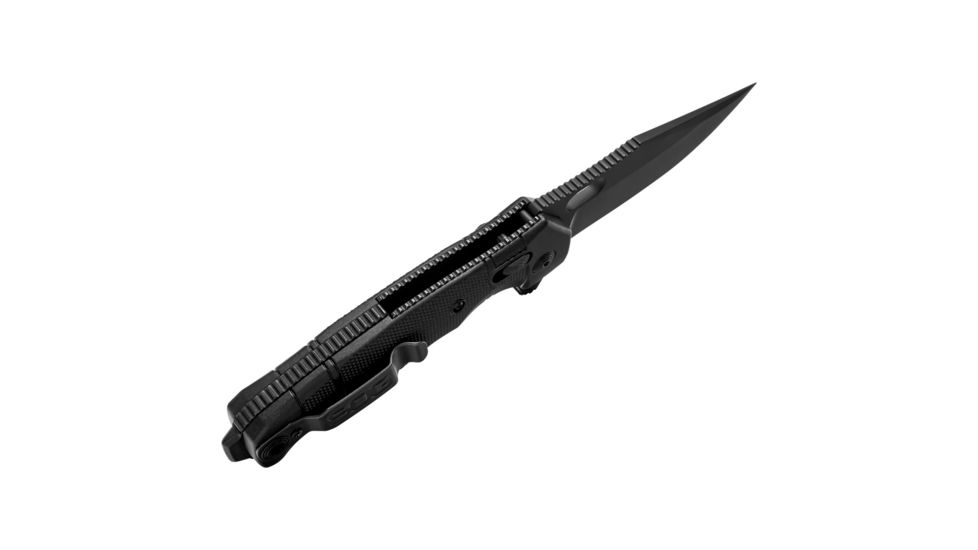 SOG Specialty Knives &amp; Tools SEAL XR Flipper 3.9in Folding Knife,TiNi S35VN Clip Point Blade, Black, 12-21-01-57