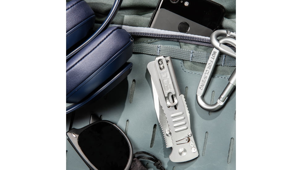 SOG Specialty Knives &amp; Tools SlimJim Assisted Folding Knife, 3.18in, AUS-8 Blade, Clip Point, Bead Blasted, 420 Stainless Steel Handle, SOG-SJ31-CP