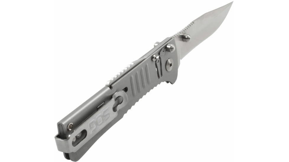 SOG Specialty Knives &amp; Tools SlimJim Assisted Folding Knife, 3.18in, AUS-8 Blade, Clip Point, Bead Blasted, 420 Stainless Steel Handle, SOG-SJ31-CP