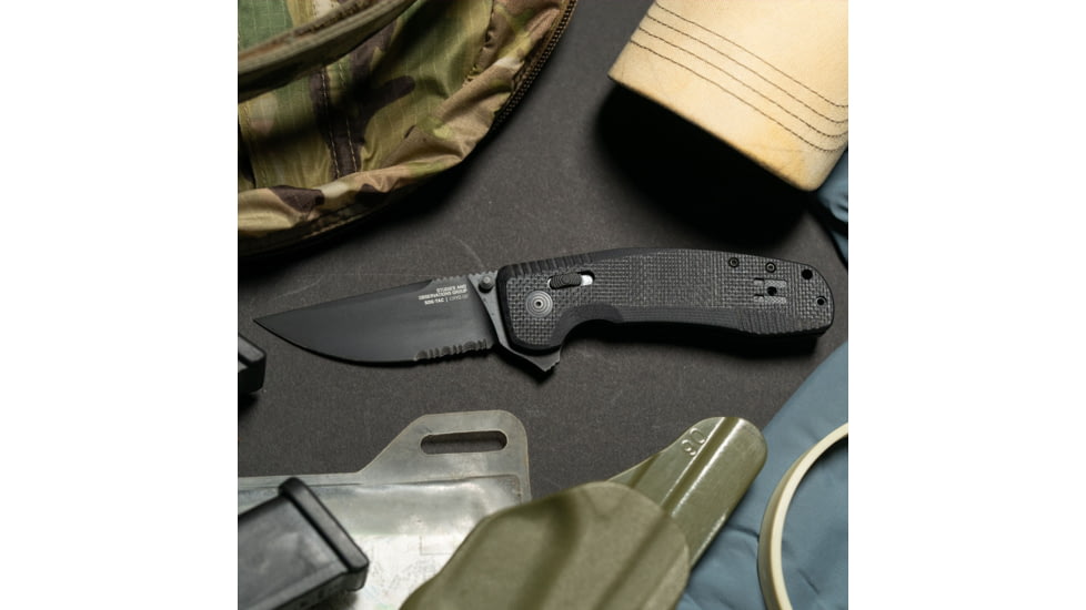 Sog Specialty Knives &amp; Tools Sog Knife Sog-tac Au Black 3.43 Pln Edge Tanto Black