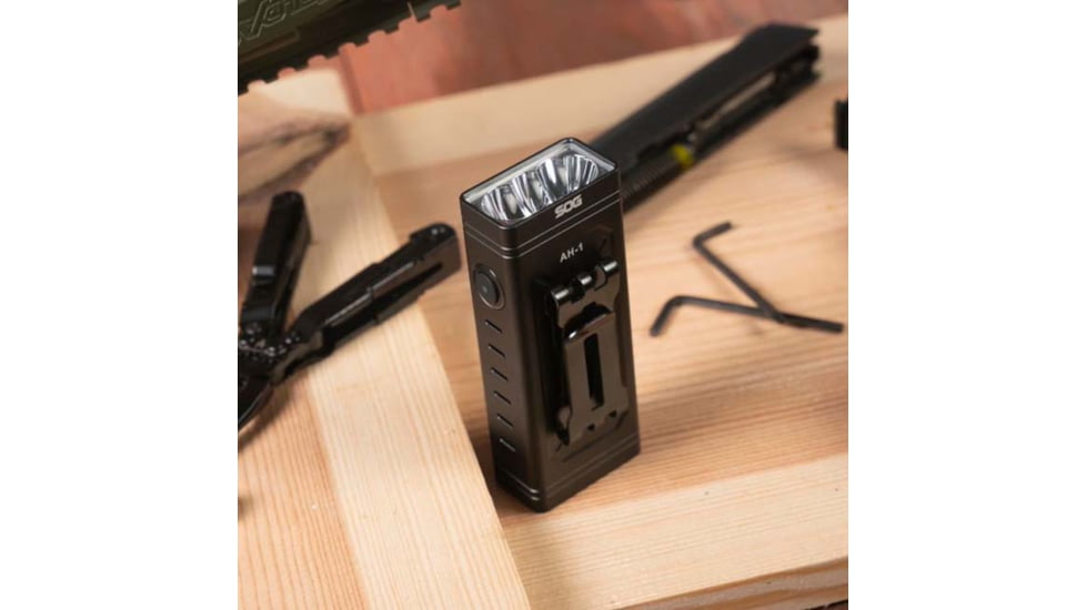 SOG Specialty Knives &amp; Tools AH-1? 18650 5000 Lumens LED Flashlight, Black, SOG-59-65-02-57