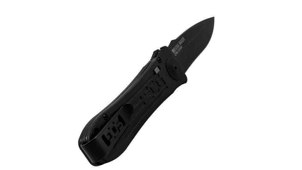 SOG Specialty Knives &amp; Tools Strat Ops Automatic Folding Knife, Black, SO1001-BX