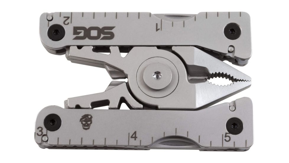 SOG Specialty Knives &amp; Tools Sync I Traveler Detachable Multi - Tool with Belt Buckle, 11 Tools, 4.4in, Black, SN1002-CP