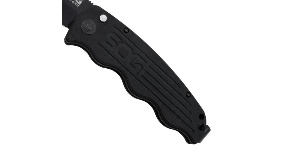SOG Specialty Knives &amp; Tools Tac Ops Automatic Folding Knife, Black, TO1011-BX