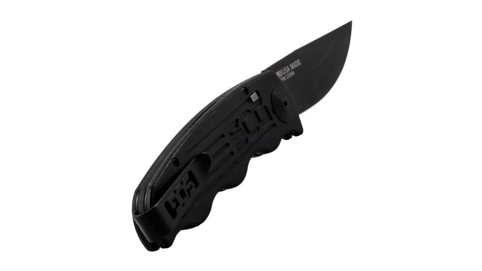 SOG Specialty Knives &amp; Tools Tac Ops Automatic Folding Knife, Black, TO1011-BX