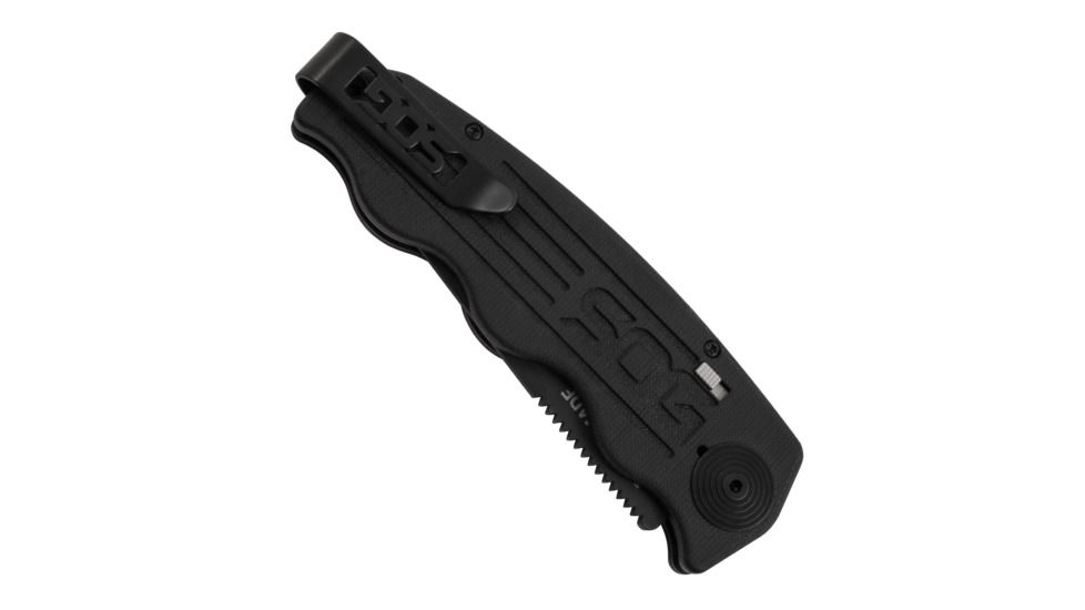 SOG Specialty Knives &amp; Tools Tac Ops Automatic Folding Knife, Black, TO1011-BX