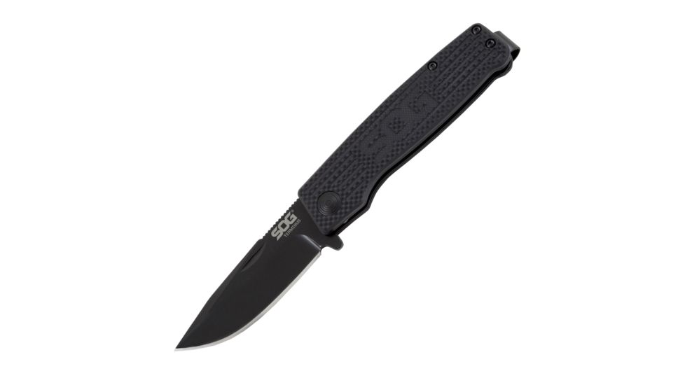 SOG Specialty Knives &amp; Tools Terminus Folding Knife, Black, TM1002-BX