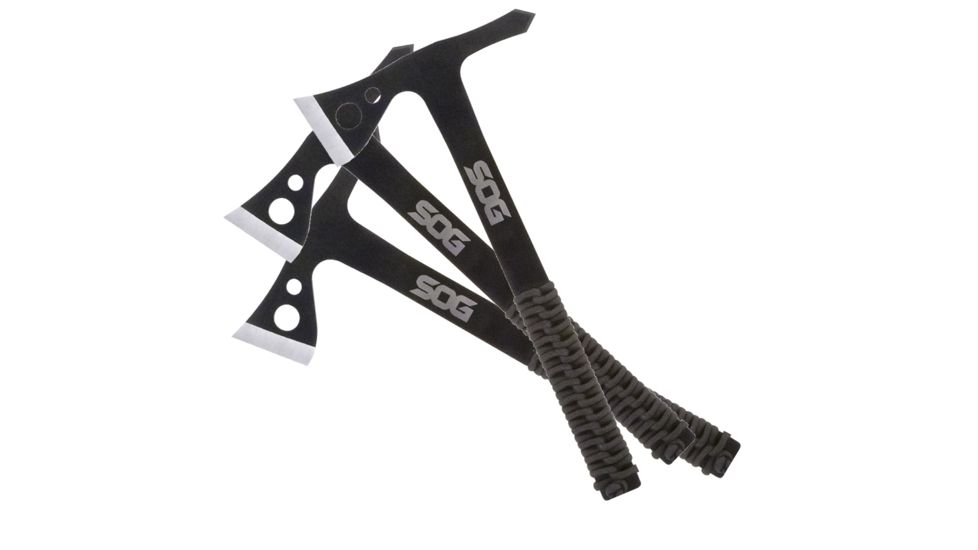 SOG Specialty Knives &amp; Tools Throwing Hawks, 3 Pack-Stamped, Glass-Reinforced Nylon Handle, Nylon Sheath, TH1001