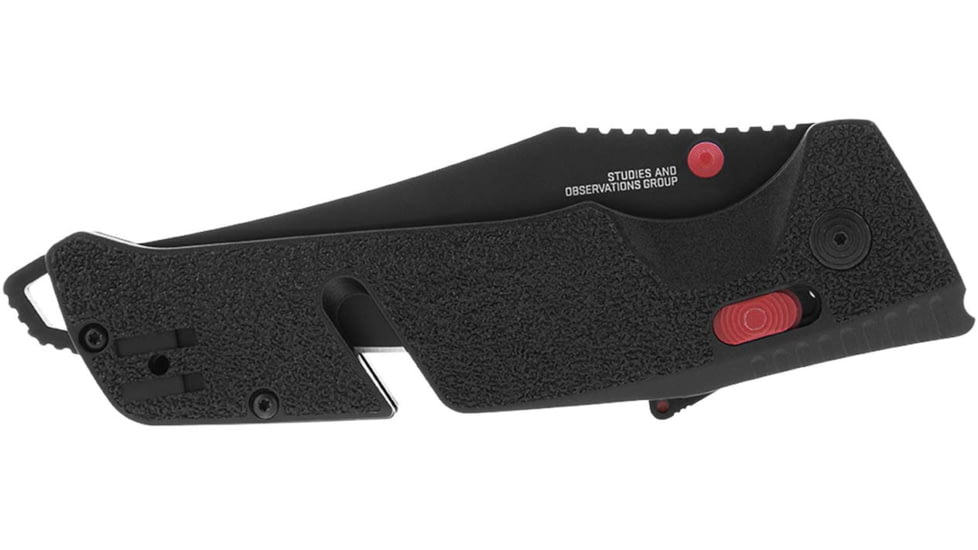 SOG Specialty Knives &amp; Tools Trident At - Black Red - Partially Serrated - 11-12-02-41