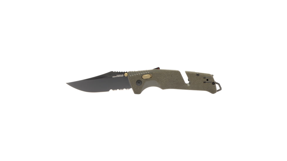SOG Specialty Knives &amp; Tools Trident At - Olive Drab - Partially Serrated - 11-12-11-41