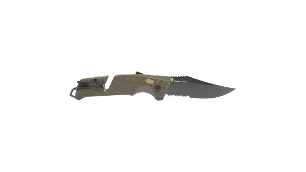 SOG Specialty Knives &amp; Tools Trident At - Olive Drab - Partially Serrated - 11-12-11-41
