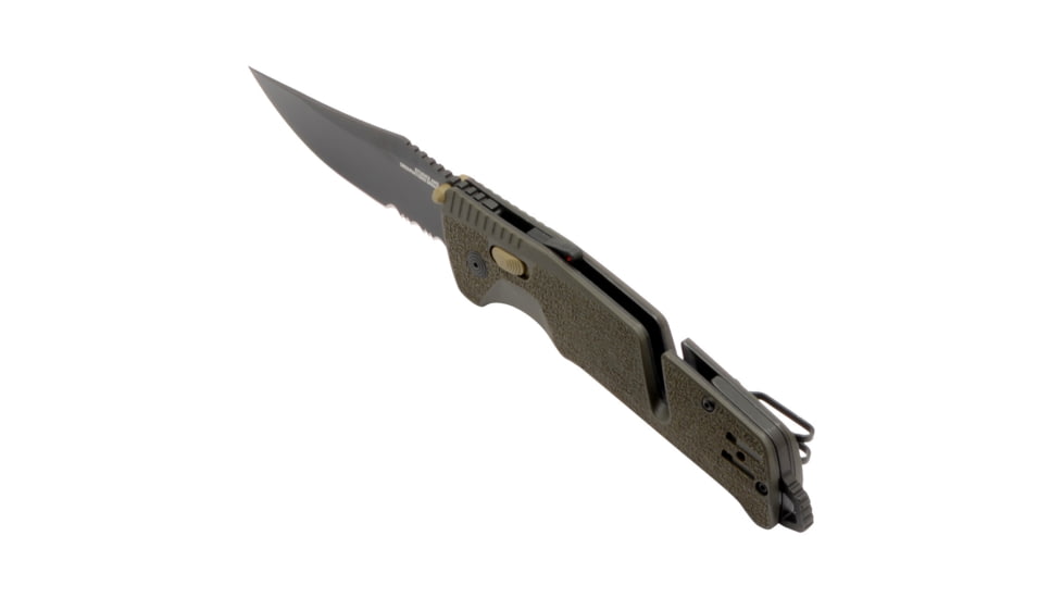 SOG Specialty Knives &amp; Tools Trident At - Olive Drab - Partially Serrated - 11-12-11-41