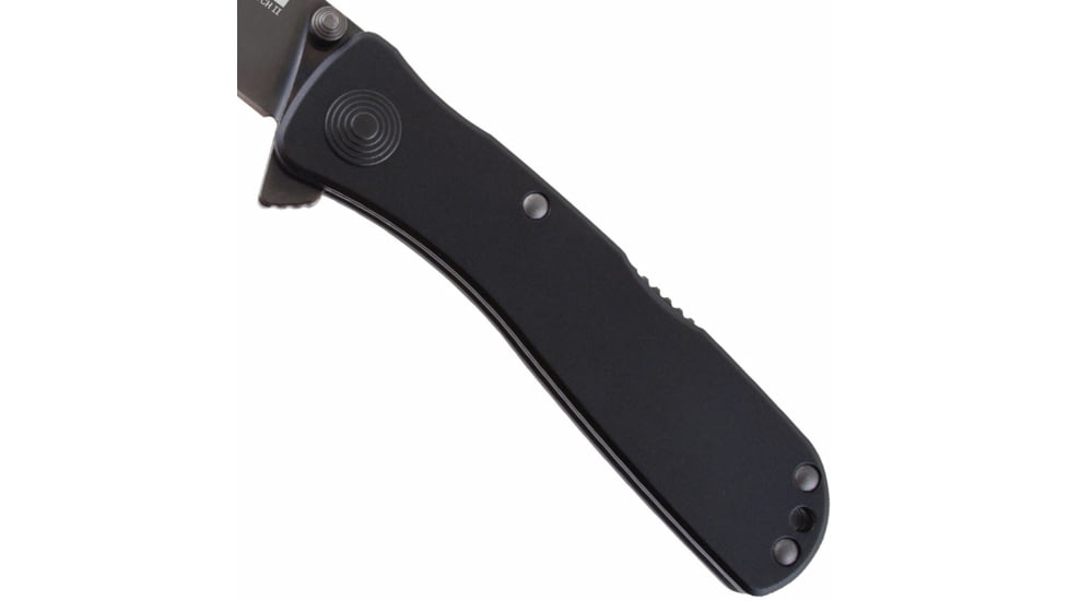 SOG Specialty Knives &amp; Tools Twitch II Folding Knife, 2.65in, AUS-8 Blade, Drop Point, Black, Anodized Aluminum 6061-T6 Handle, Black, SOG-TWI12-CP