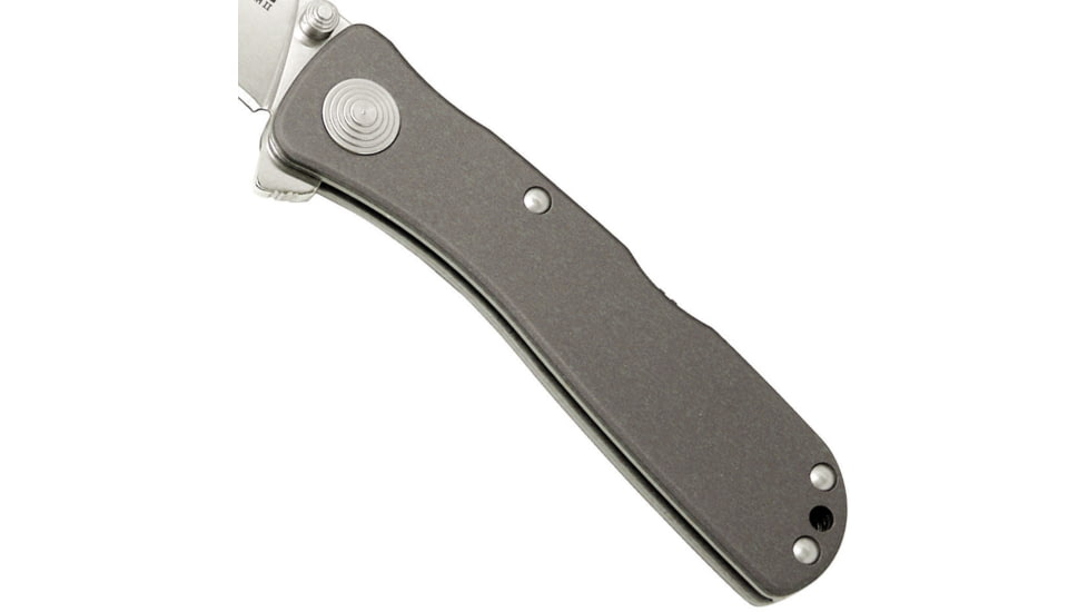 SOG Specialty Knives &amp; Tools Twitch II Folding Knife, 2.65in, AUS-8 Blade, Drop Point, Grey, Anodized Aluminum 6061-T6 Handle, Tan, SOG-TWI8-CP