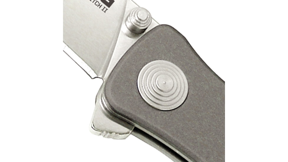 SOG Specialty Knives &amp; Tools Twitch II Folding Knife, 2.65in, AUS-8 Blade, Drop Point, Grey, Anodized Aluminum 6061-T6 Handle, Tan, SOG-TWI8-CP