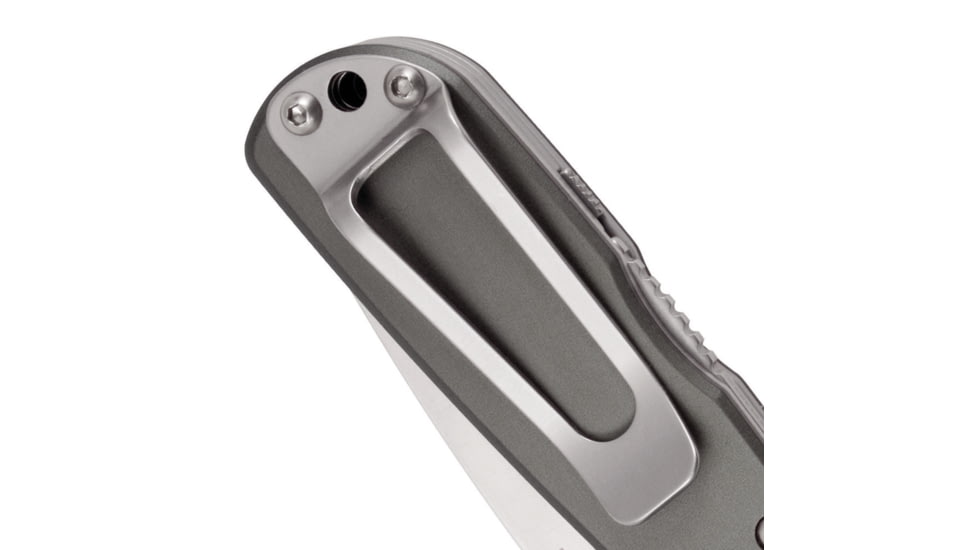 SOG Specialty Knives &amp; Tools Twitch II Folding Knife, 2.65in, AUS-8 Blade, Drop Point, Grey, Anodized Aluminum 6061-T6 Handle, Tan, SOG-TWI8-CP