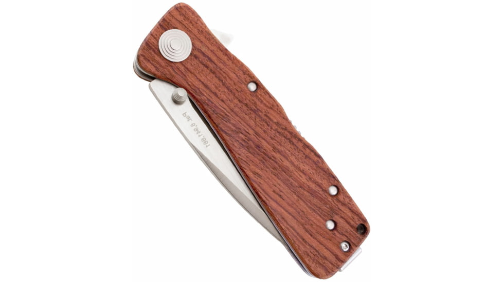 SOG Specialty Knives &amp; Tools Twitch XL Folding Knife, 3.25in, AUS-8 Blade, Drop Point, Brown, Rosewood Handle, Silver, SOG-TWI24-CP