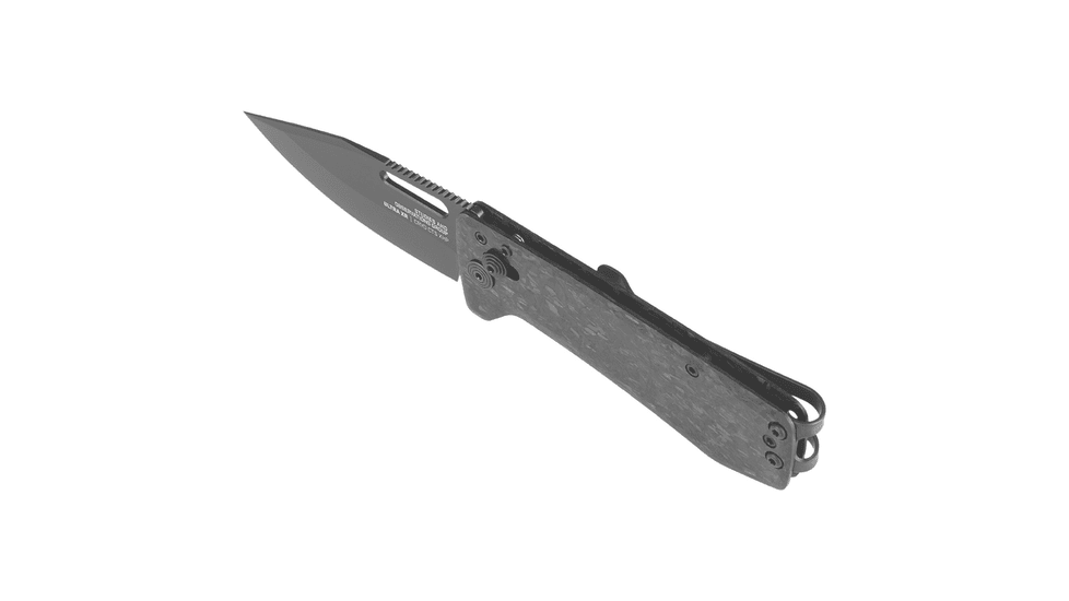 SOG Specialty Knives &amp; Tools Ultra XR XHP Folding Knives, 2.8in, Straight Edge, CTS XHP Steel, Spear Point, Blackout, Carbon Fiber Handle, SOG-12-63-05-57