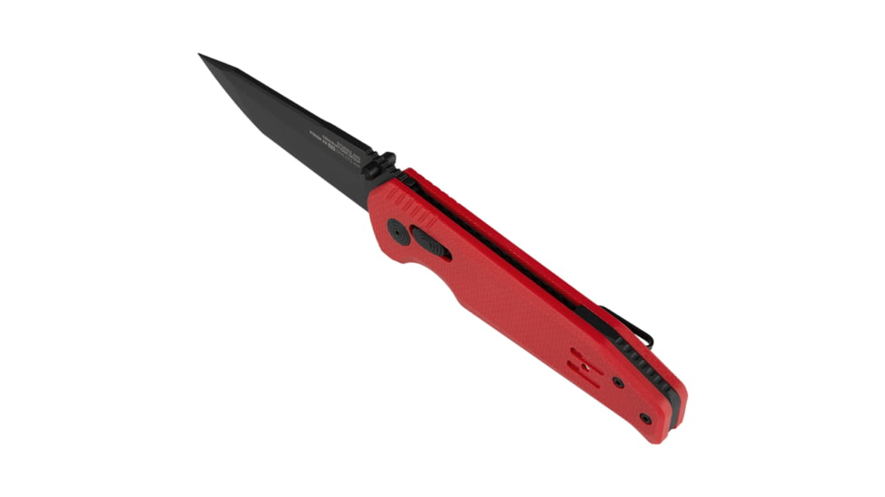 SOG Specialty Knives &amp; Tools Vision XR LTE Folding Knives, 3.36in, Straight Edge, CTS XHP Steel, Tanto, Red, G10 Handle, SOG-12-57-08-57