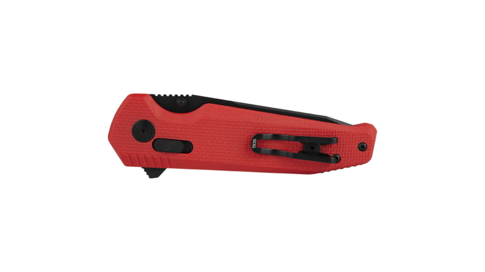 SOG Specialty Knives &amp; Tools Vision XR LTE Folding Knives, 3.36in, Straight Edge, CTS XHP Steel, Tanto, Red, G10 Handle, SOG-12-57-08-57