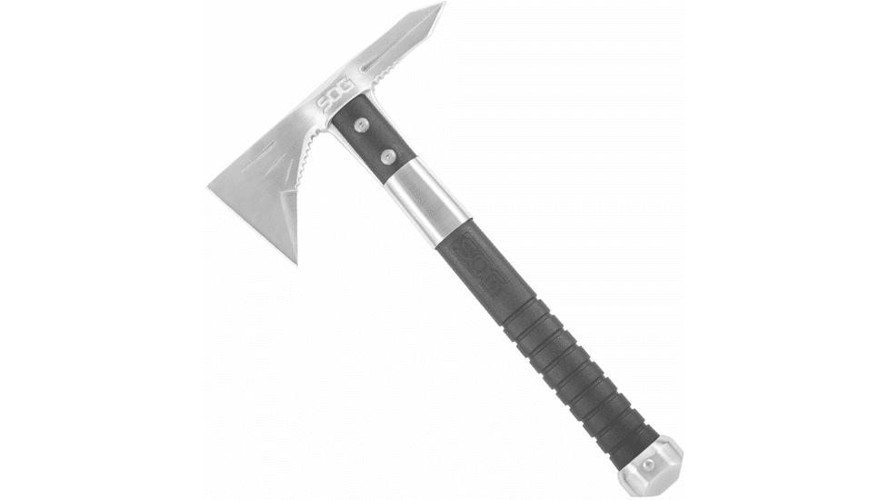 SOG Specialty Knives &amp; Tools Voodoo Hawk Mini Axe, 2.75in, 3Cr13MoV Blade, Black Handle, Silver, SOG-F182N-CP