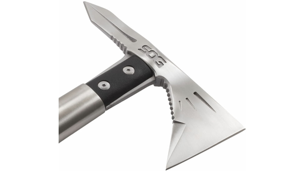 SOG Specialty Knives &amp; Tools Voodoo Hawk Mini Axe, 2.75in, 3Cr13MoV Blade, Black Handle, Silver, SOG-F182N-CP