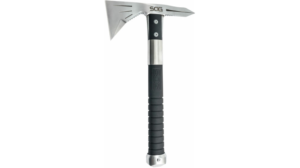 SOG Specialty Knives &amp; Tools Voodoo Hawk Mini Axe, 2.75in, 3Cr13MoV Blade, Black Handle, Silver, SOG-F182N-CP
