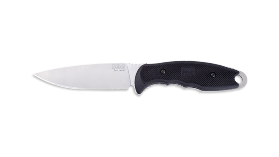 SOG Team Leader Knife w/ SE 5in. Steel Blade and GRN Handle, Satin Finish, Black TL03N-CP