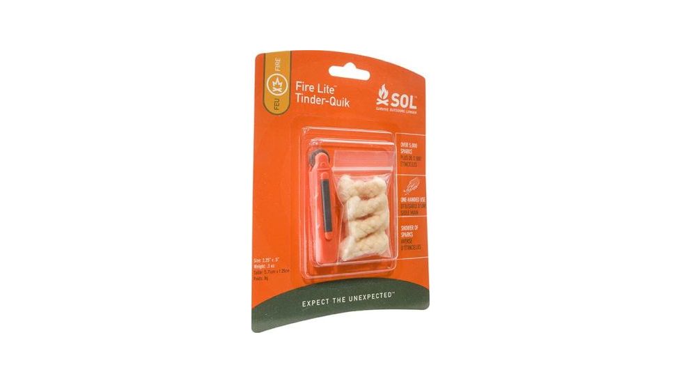 Survive Outdoors Longer Fire Lite Sparker &amp; Tinder Module 0140-1001
