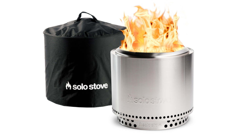 Solo Stove Bonfire Pit, Shelter And Stand, Stainless Steel, SSBON-SD-2.0+SHELTER
