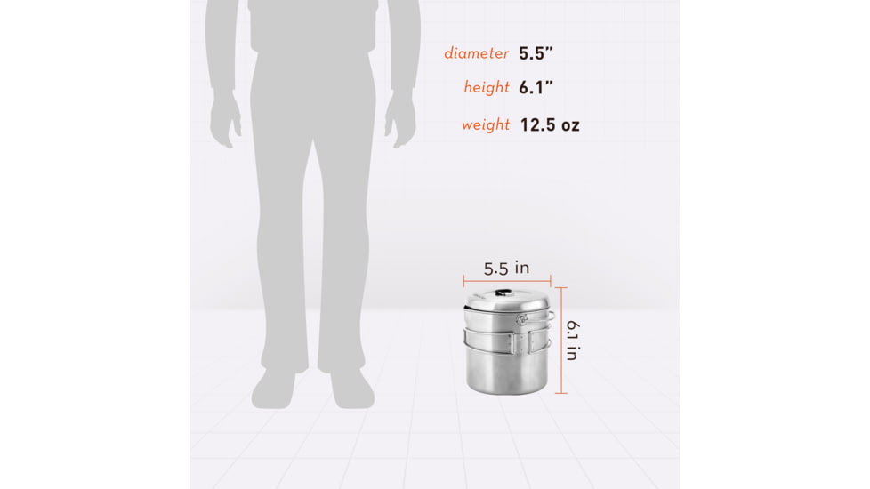 Solo Stove Pot 1800, Stainless Steel, Small, Pot2