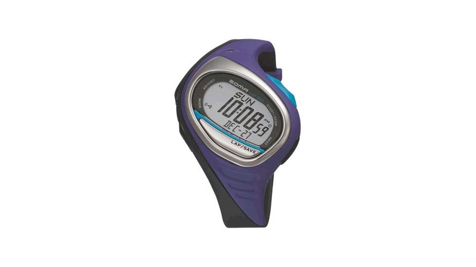 Soma Dwj00-0008 Running 300 Watch, Grey Face, Purple Polyurethane Band SOMDWJ00-0008