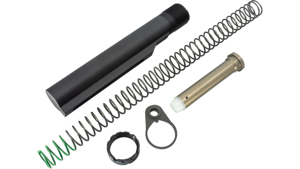 Sons of Liberty Gun Works A5 Buffer Kit, Loyal 9 or Vltor Extension, Green Spring, A5H2, QD End Plate, FCD Castle Nut, Black, A5KIT