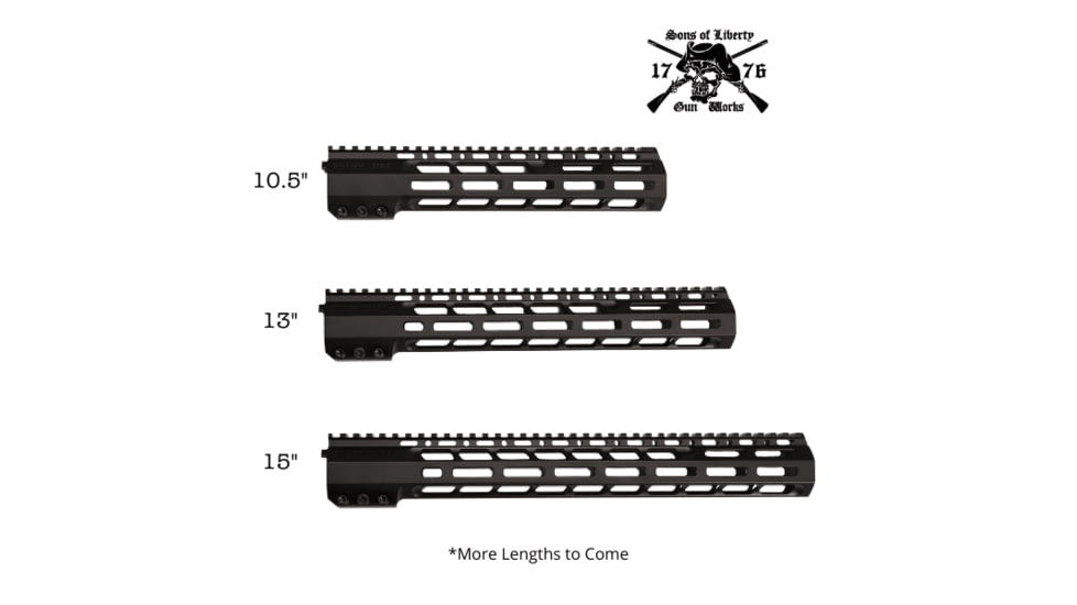 Sons of Liberty Gun Works M89 Drive Lock Rail M-LOK, 10.5in, Includes Steel QD Socket, Black, M89-10.5