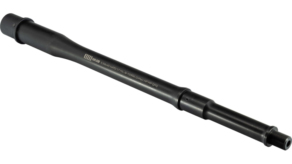 Sons of Liberty Gun Works Threaded Barrel, 5.56mm, 13.7in, Combat V2 Profile, Mid Gas, 1/2x28, 1-7 Twist, QPQ, Black, 13.7COMBATV2-556