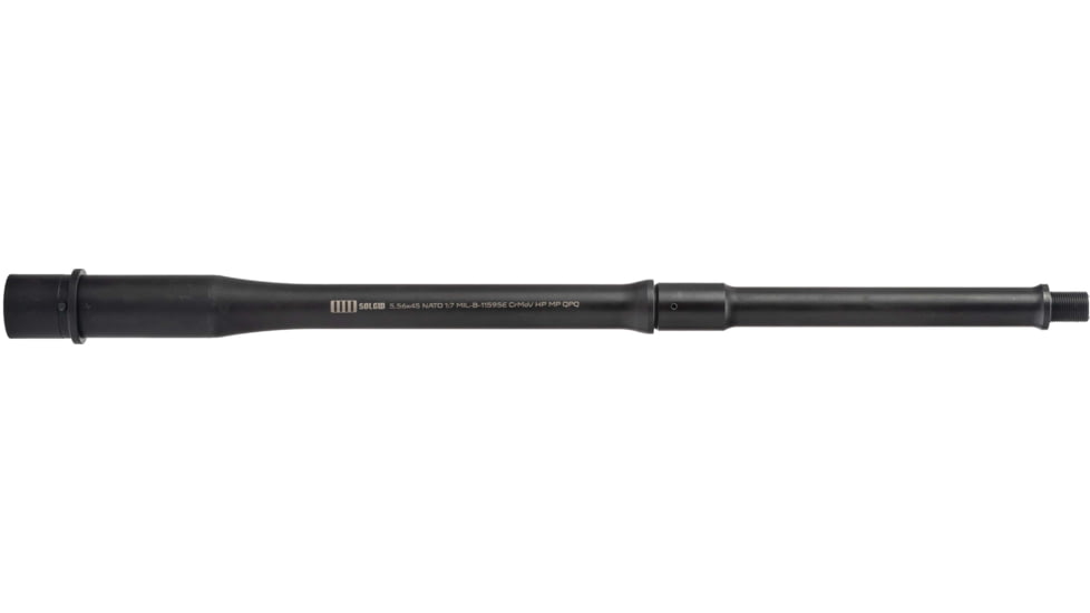 Sons of Liberty Gun Works Threaded Barrel, 5.56mm, 16in, Combat V2 Profile, Mid Gas, 1/2x28, 1-7 Twist, QPQ, Black, 16COMBATV2-556