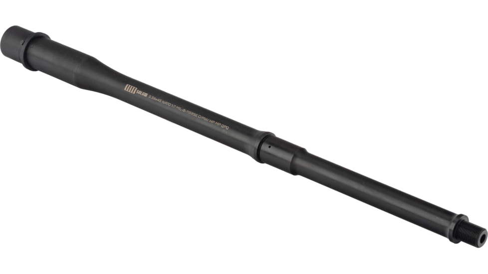 Sons of Liberty Gun Works Threaded Barrel, 5.56mm, 16in, Combat V2 Profile, Mid Gas, 1/2x28, 1-7 Twist, QPQ, Black, 16COMBATV2-556