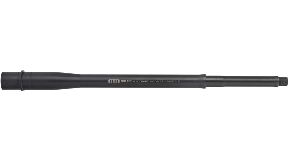 Sons of Liberty Gun Works Threaded Barrel, 6.5 Creedmoor, 18in, V2H Profile, Rifle Gas, 1-7.5 Twist, Black, 18PRECISION-V2H-6.5C