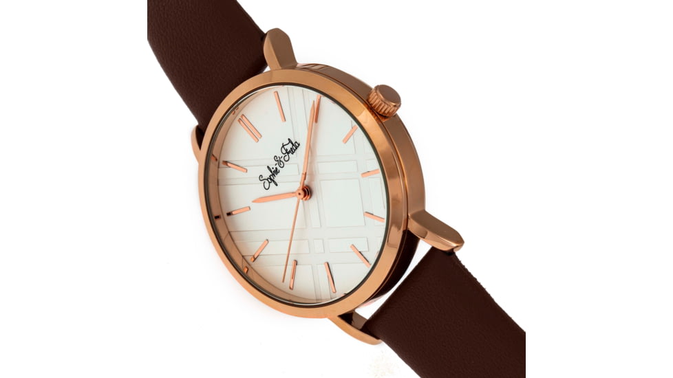Sophie And Freda Budapest Leather-Band Watch, Brown, One Size, SAFSF5004