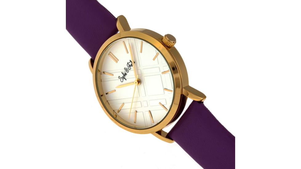 Sophie And Freda Budapest Leather Band Watches - Women's, Purple, One Size, SAFSF5003