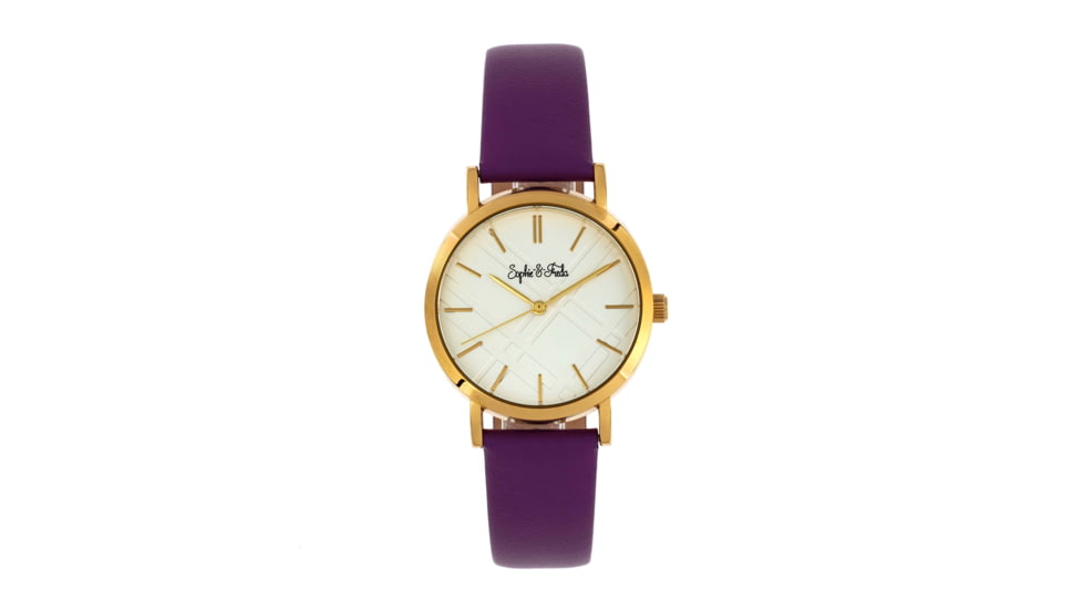 Sophie And Freda Budapest Leather-Band Watch, Purple, One Size, SAFSF5003