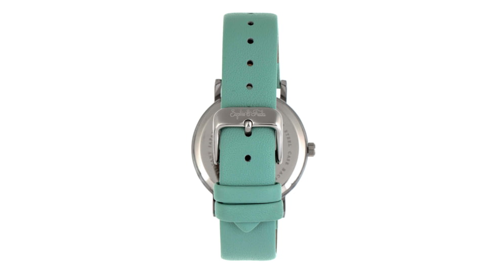 Sophie And Freda Budapest Leather-Band Watch, Teal, One Size, SAFSF5001