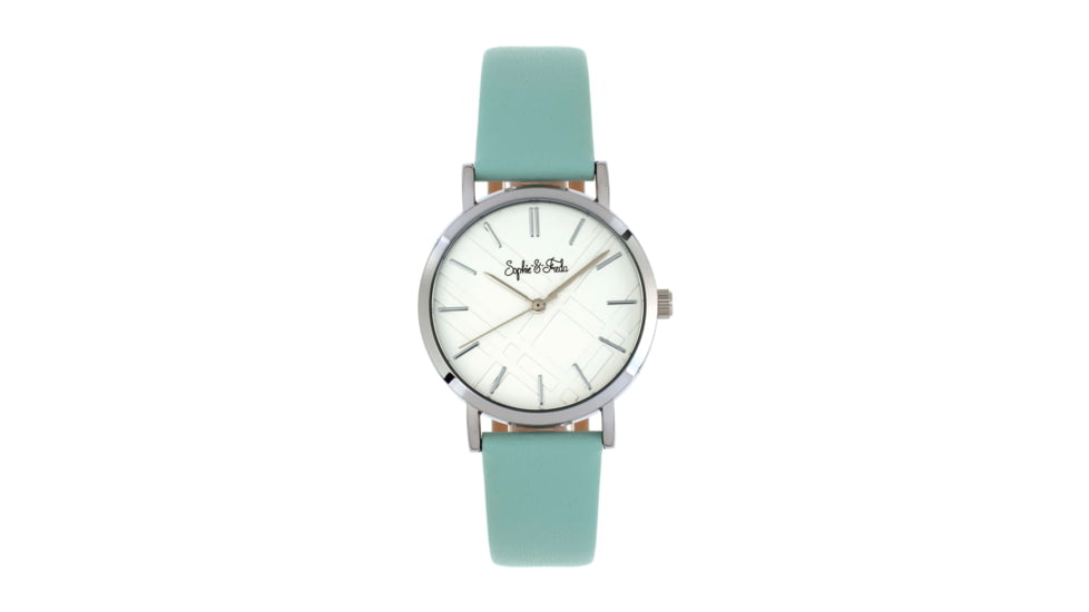 Sophie And Freda Budapest Leather-Band Watch, Teal, One Size, SAFSF5001