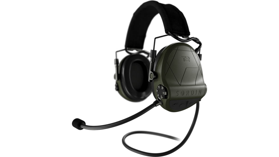 Sordin Supreme T2 CC Textile Memory Foam Headband, Green, 304006-12P