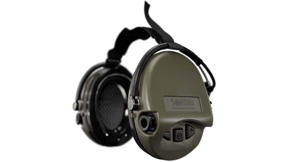 Sordin Supreme MIL AUX Headset, Green Cups, 530445