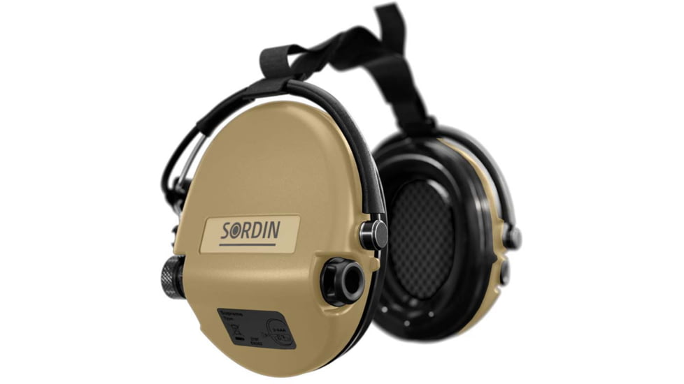 Sordin Supreme MIL AUX Headset, Neckband, Beige Cups, 500784